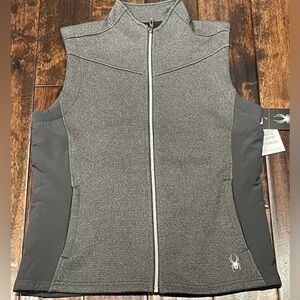 Spyder Women's Size L Dark Grey Pillow Tech Vest NWT
